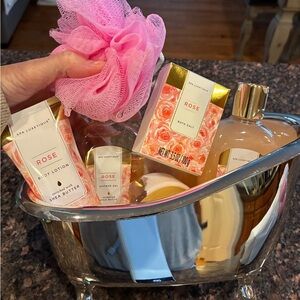 Rose Bath Set - Pink